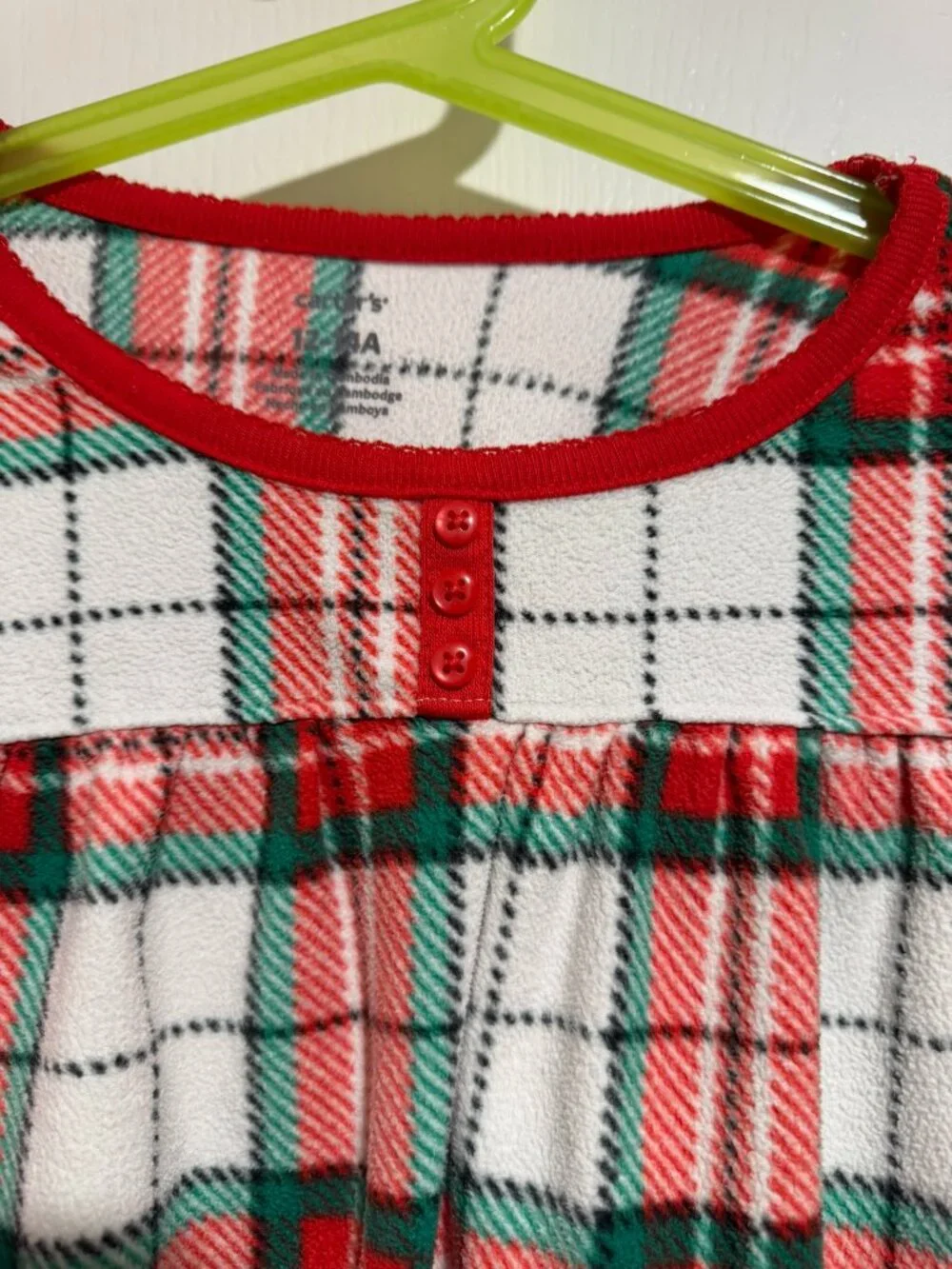 Carters Girls Size 14 Heavy Flannel long Sleeve Nightgown